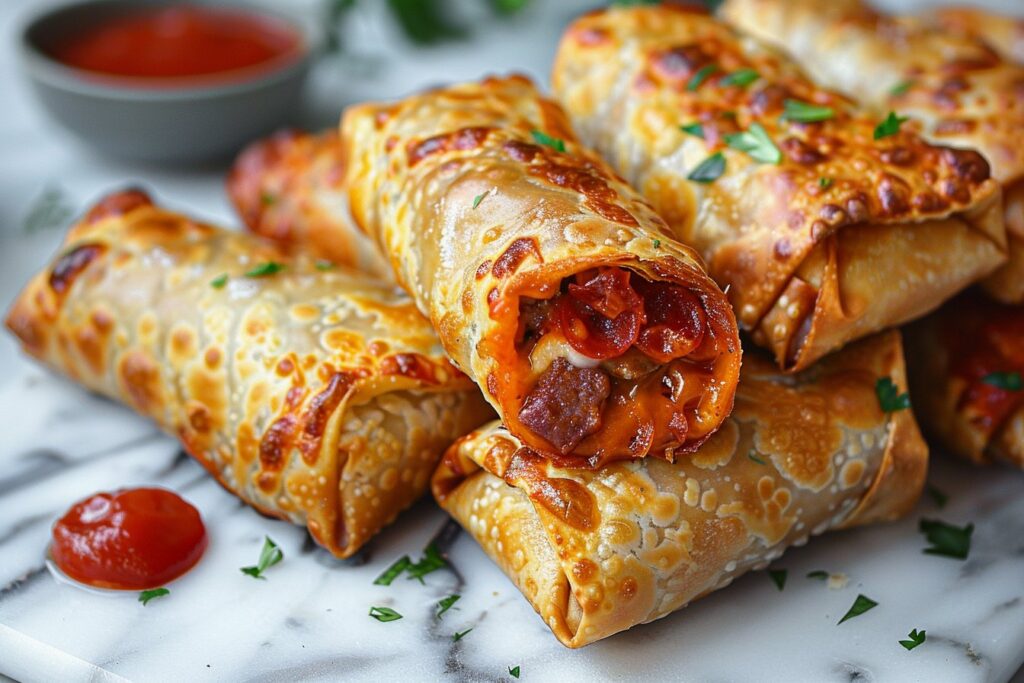 Air Fryer Pizza Rolls featured