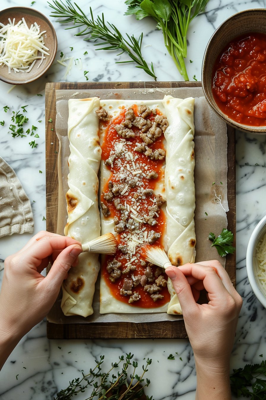 Air Fryer Pizza Rolls instructions process