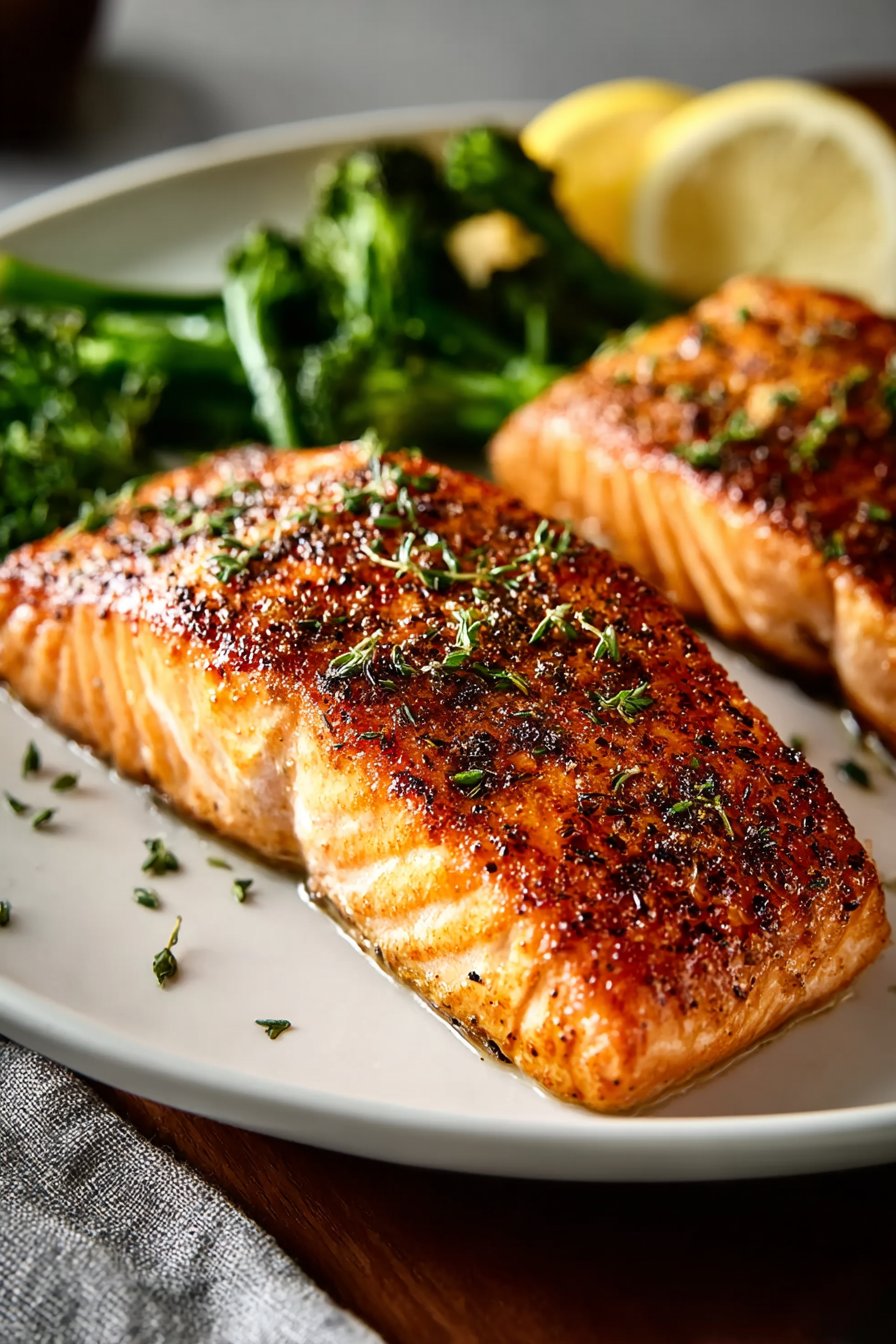 Air Fryer Salmon serving