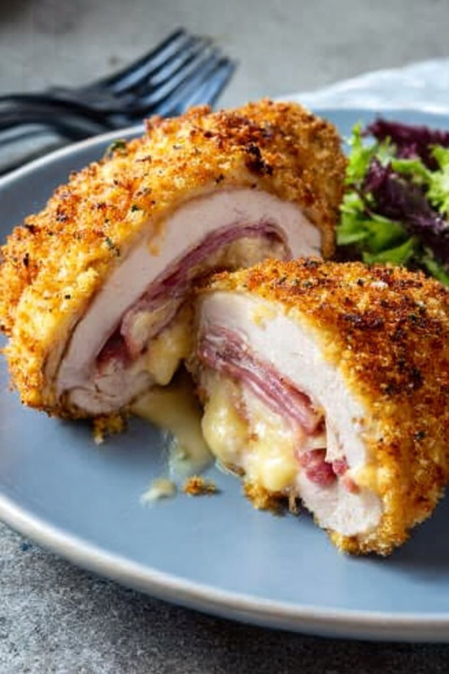 Chicken Cordon Bleu serving