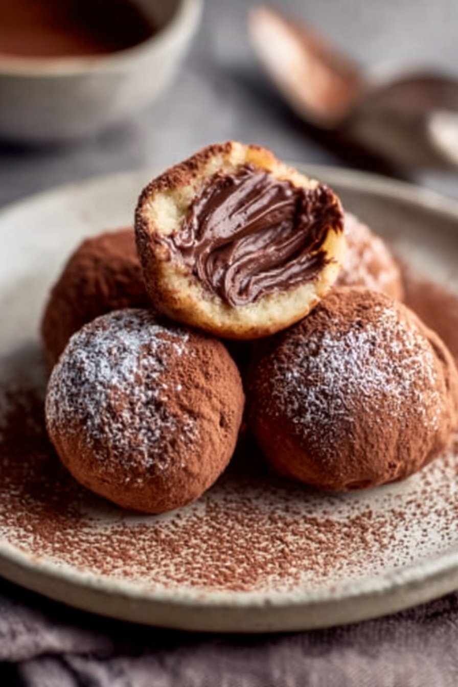 Nutella Balls serving