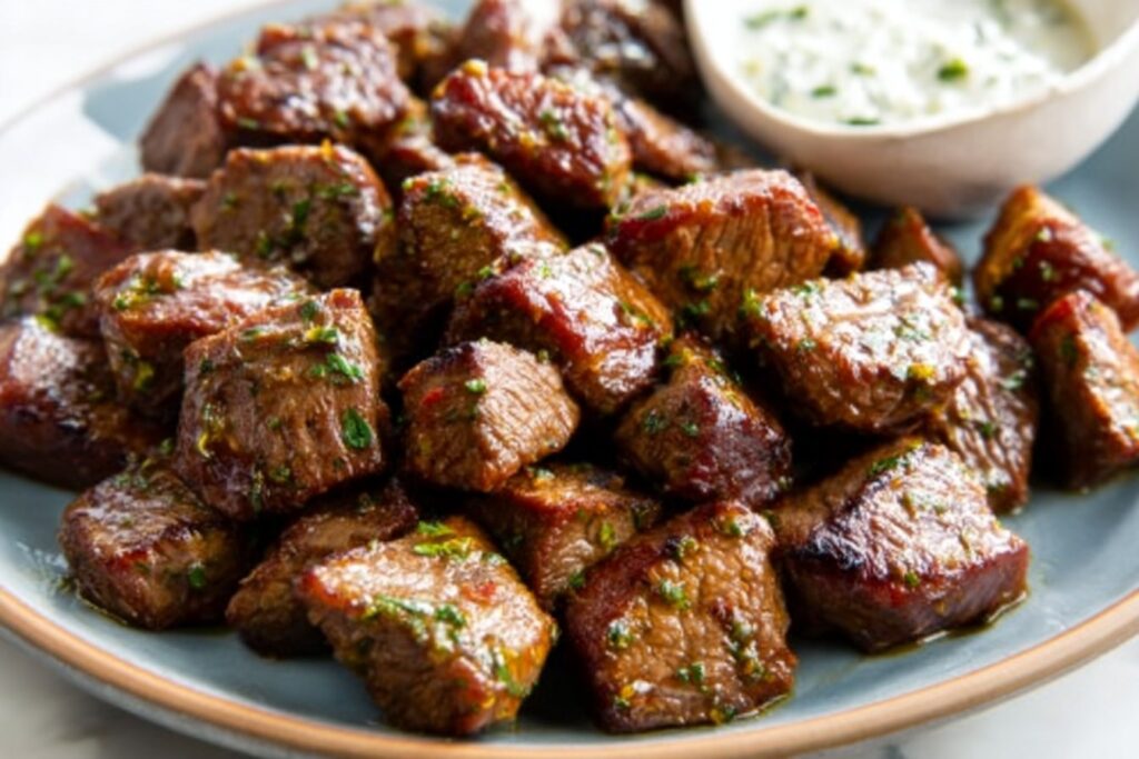 Air Fryer Steak Bites featured