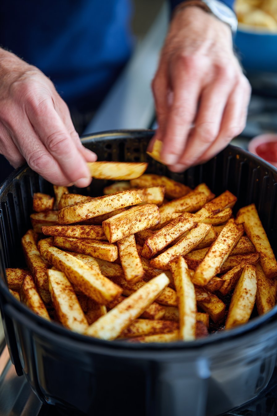 Ultimate Air Fryer Apple Fries instructions process