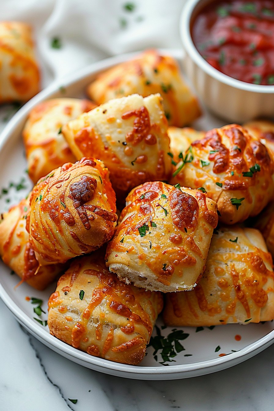Air Fryer Pizza Rolls serving