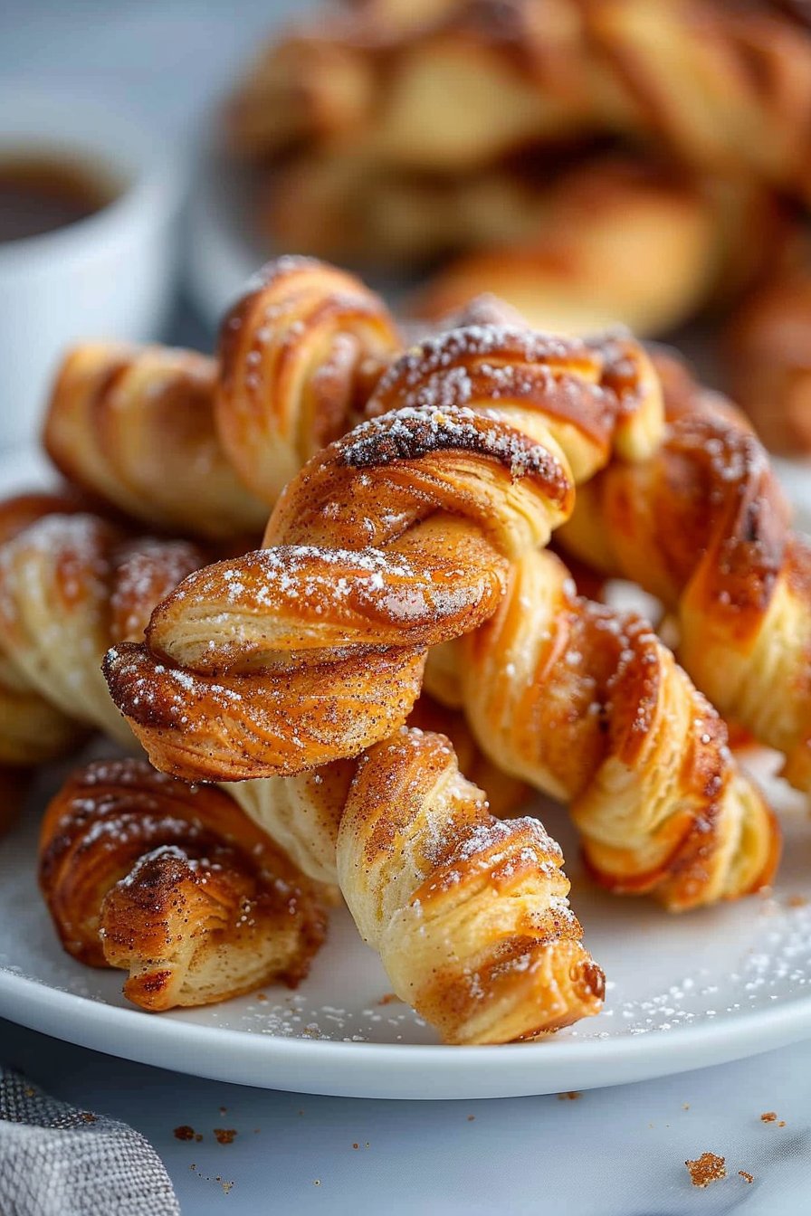 Air Fryer Cinnamon Twists serving