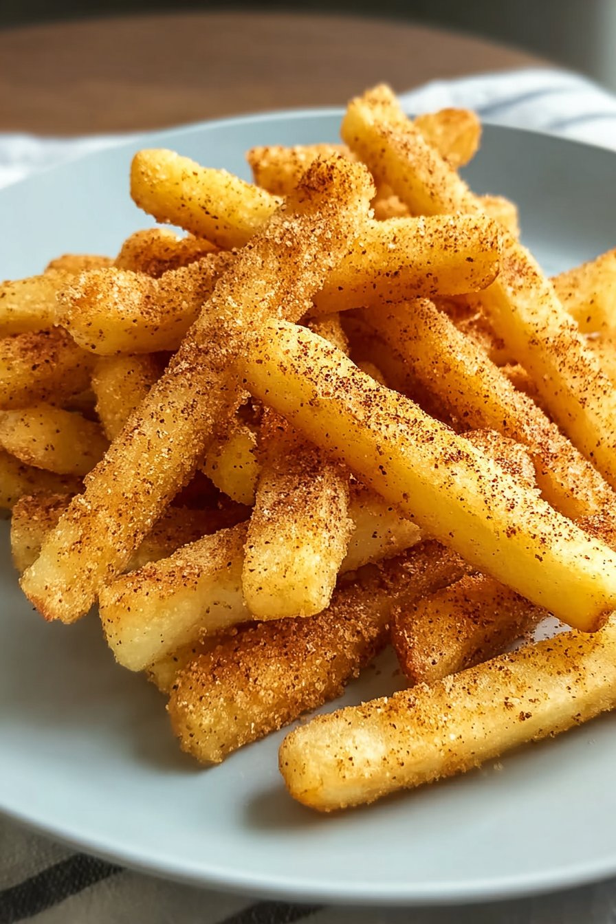 Ultimate Air Fryer Apple Fries serving