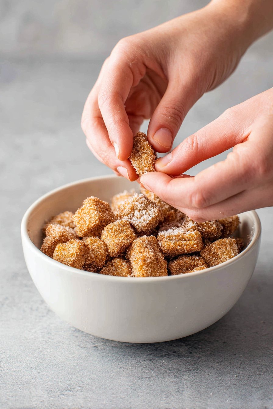 Churro Bites instructions process