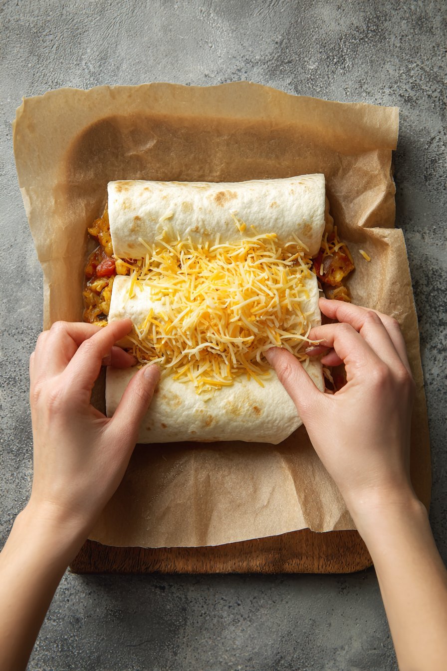 Cheesy Potato Burritos Comfort Meal instructions process