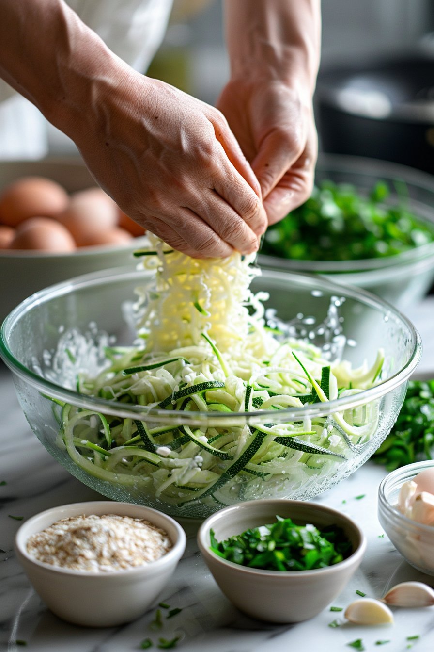 Healthy Zucchini Fritters Side Dish instructions process