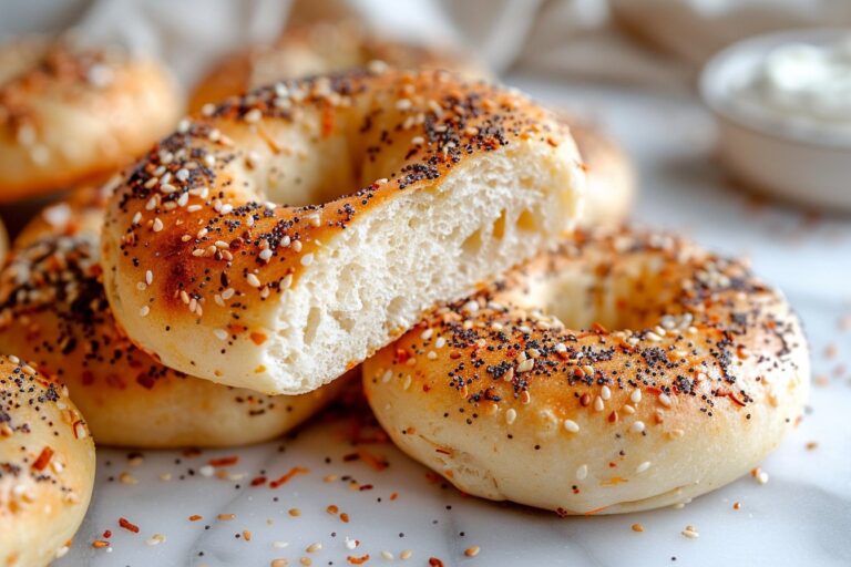 Easy Air Fryer Mini Bagels featured