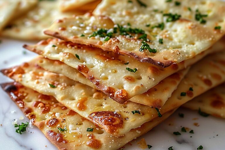 Garlic-Parm Air-Fryer Flatbread Chips featured