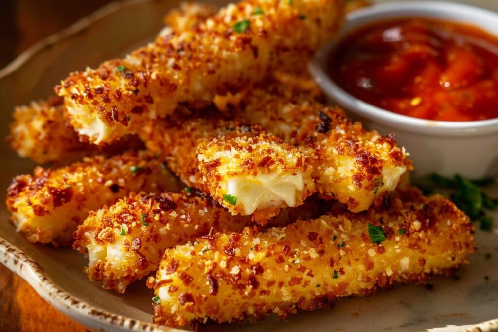 Air Fryer Mozzarella Sticks featured