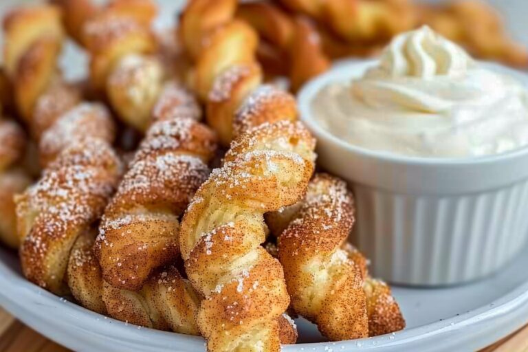 Air Fryer Cinnamon Sugar Twists With Cream Cheese Dip featured image