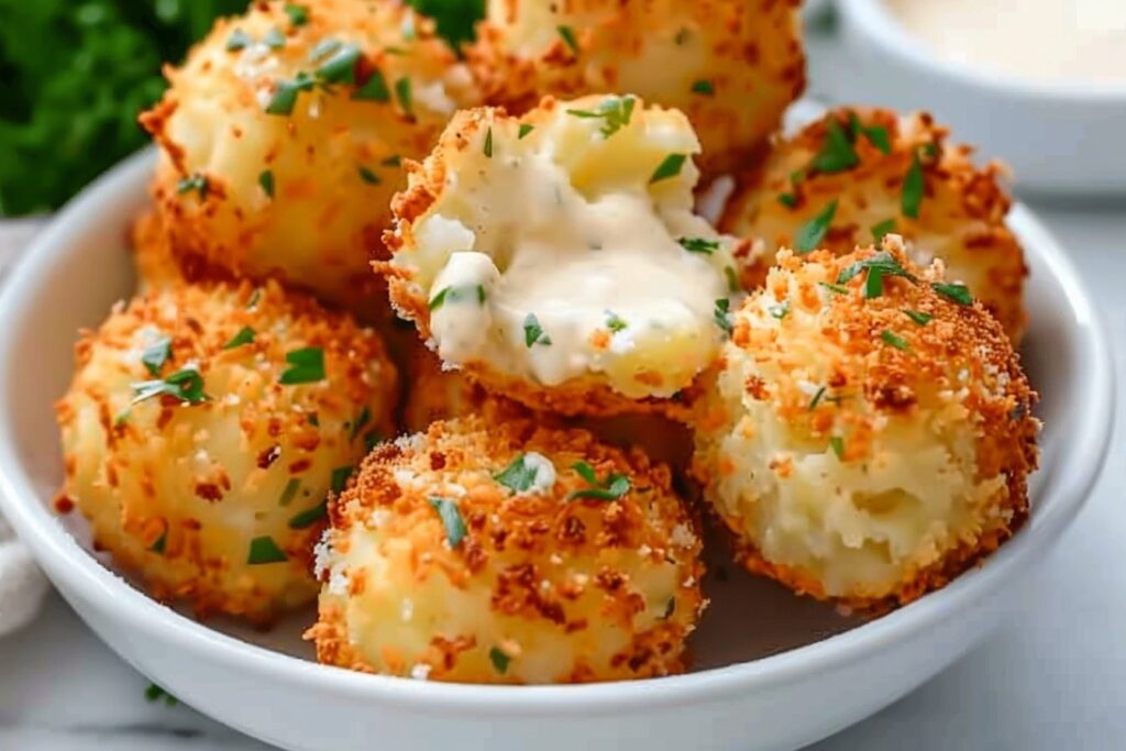 Air Fryer Cheesy Mashed Potato Balls featured image