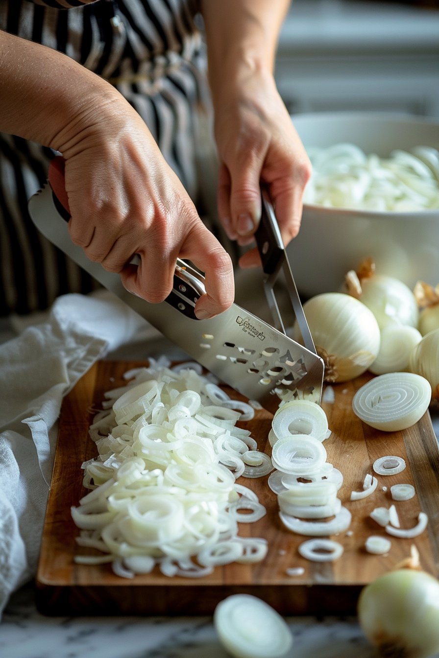 Air Fryer Crispy Onions: The Secret Topping That Transforms Any Dish - Q8Rashaqa process image