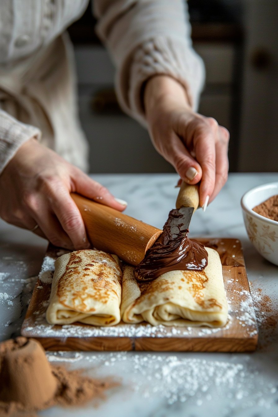Irresistible Air Fryer Nutella French Toast Roll Ups for a Sweet Breakfast Treat process image