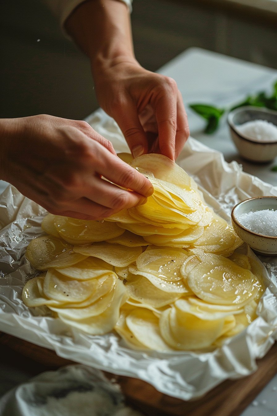 Air Fryer Potato Chip instructions process