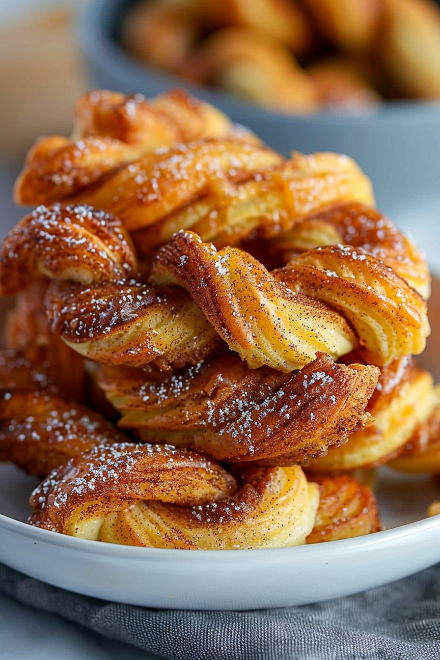 Air Fryer Cinnamon Twists serving