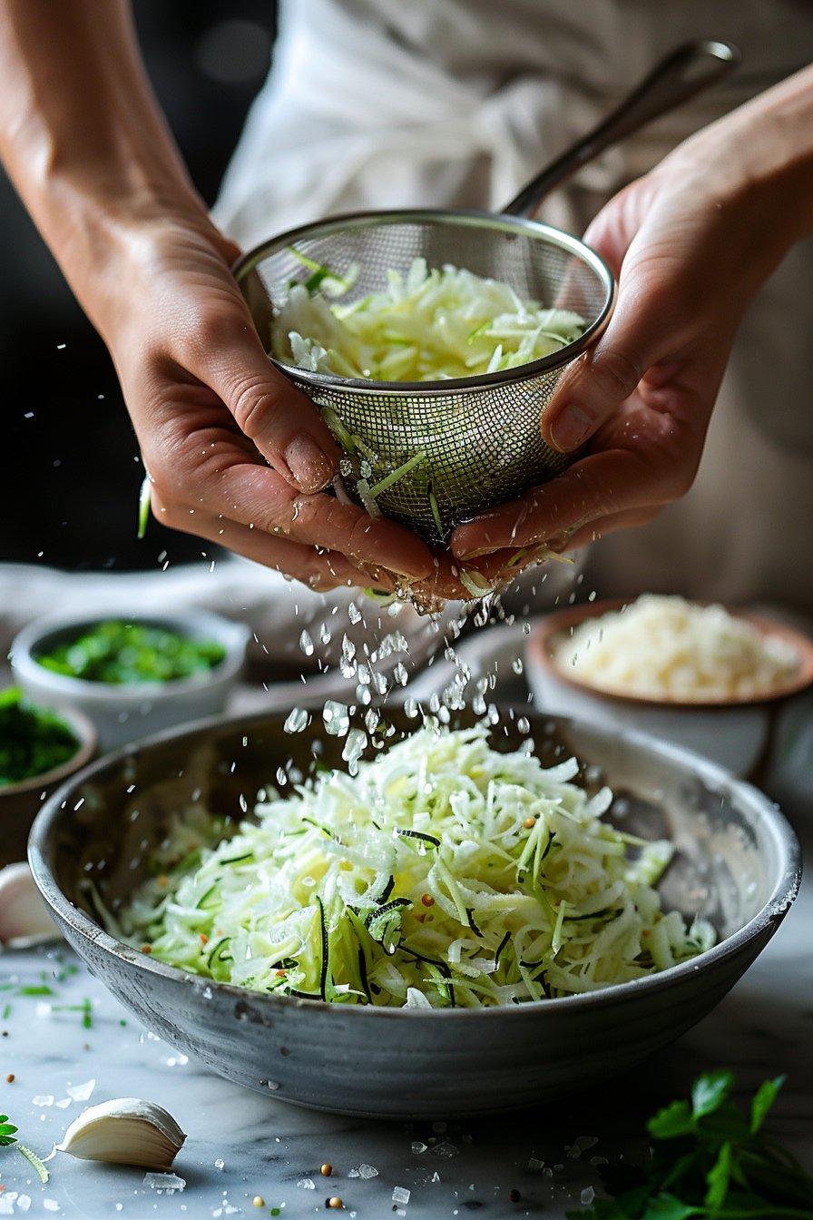 Crispy and Easy Zucchini Fritters instructions process