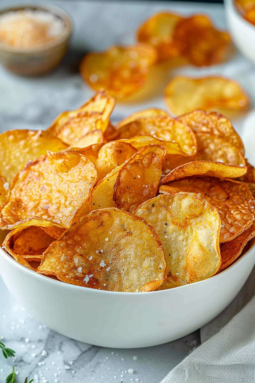 Air Fryer Potato Chip serving