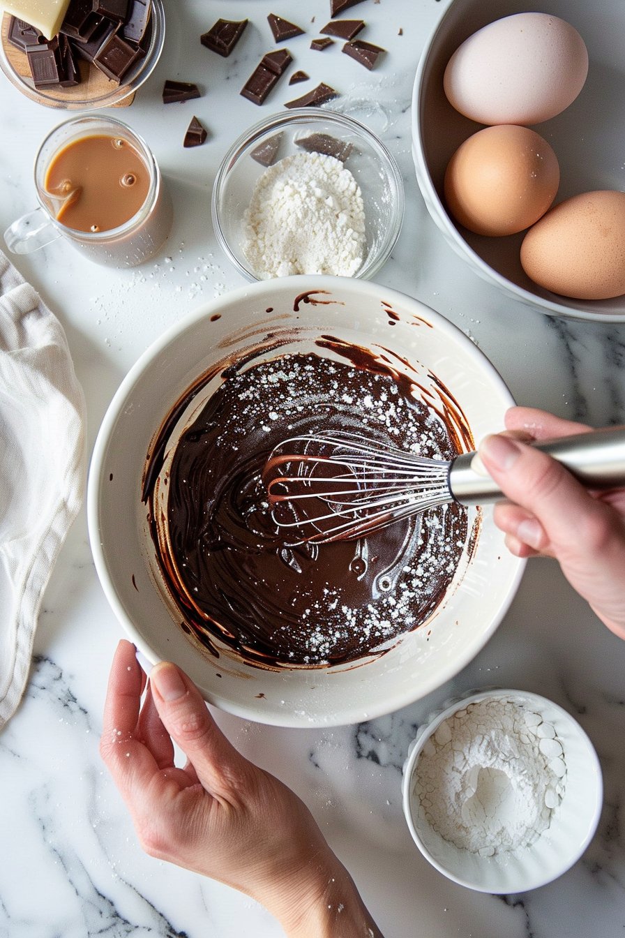 Air Fryer Lava Cake instructions process