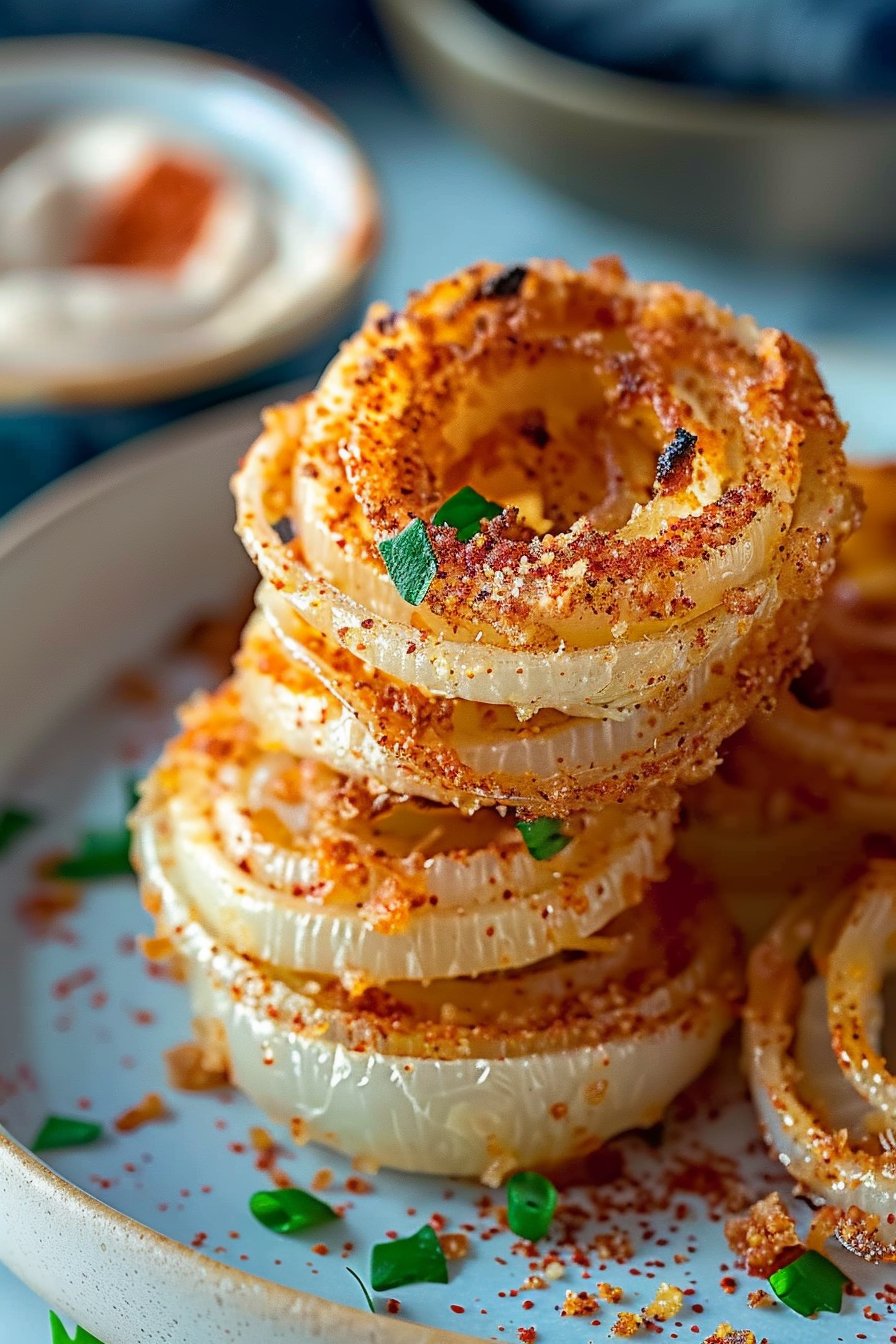 Viral High-Protein Keto Onion Rings Hack (No Breadcrumbs, No Frying!) serving