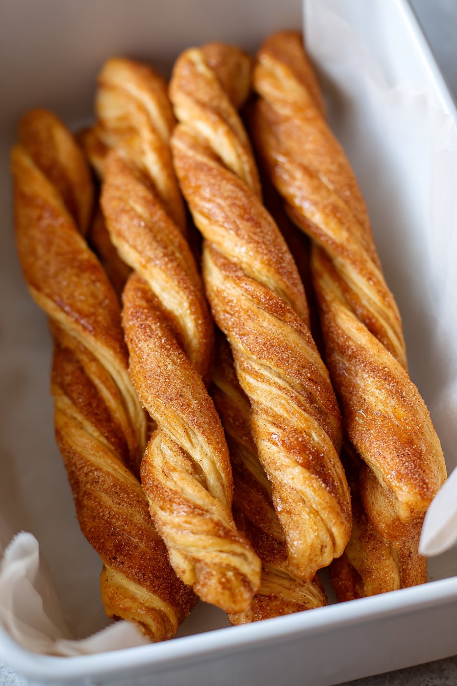 Air Fryer Cinnamon Twists instructions process