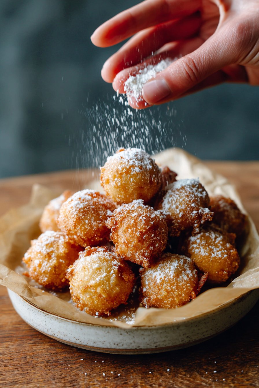 Funnel Cake Bites Air Fryer Style instructions process