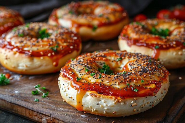 Air Fryer Bagel Pizzas featured