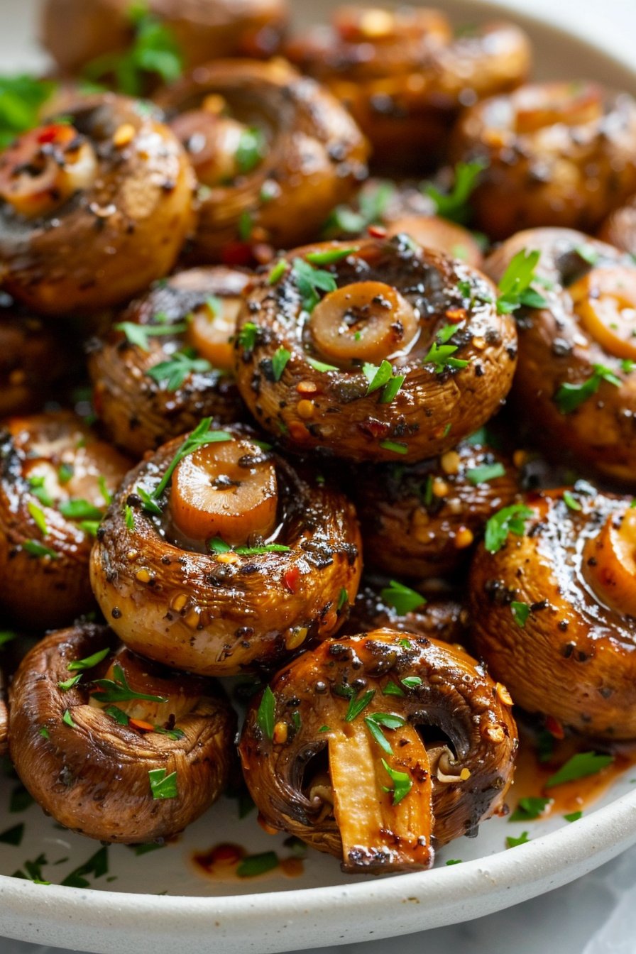 Air Fryer Mushrooms serving image