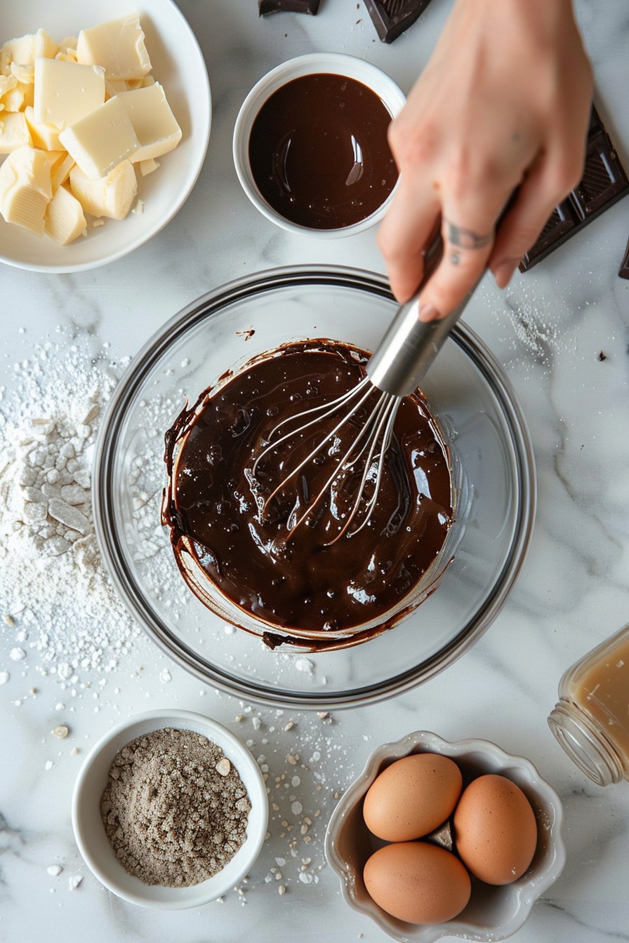 Air Fryer Lava Cake process image