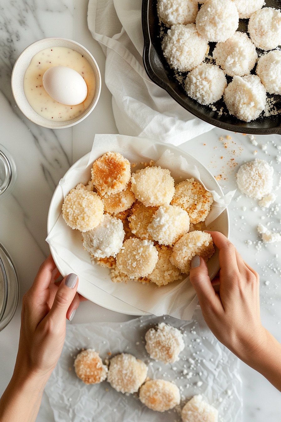 Air Fried Babybel Cheese process image