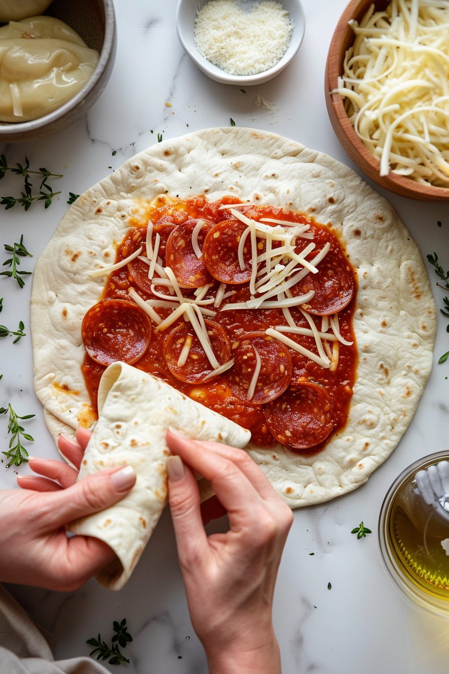 Pizza Rolls in an Air Fryer process image