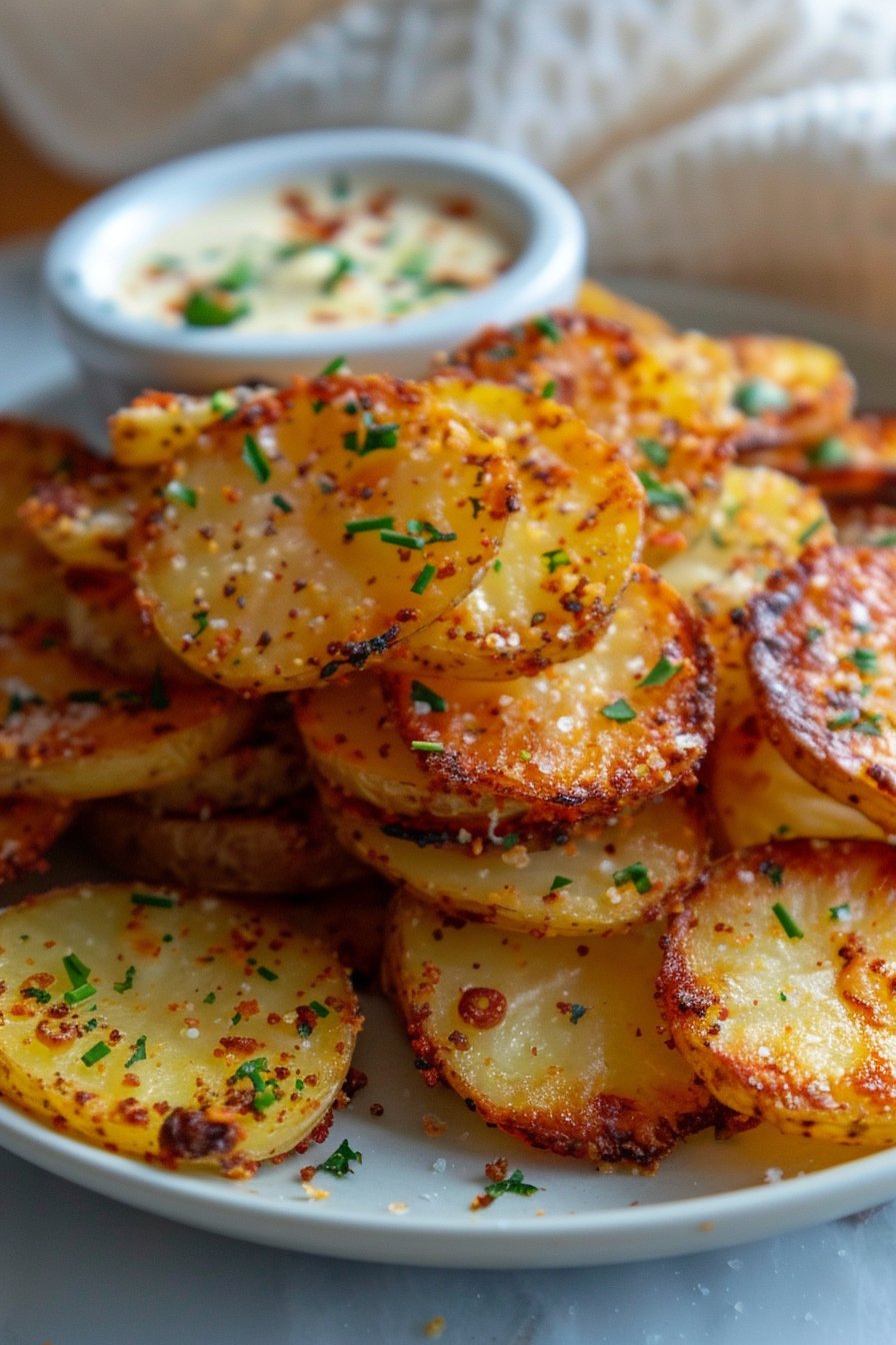 15-Minute Air Fryer Sliced Potatoes: Crispy Perfection Every Time serving image