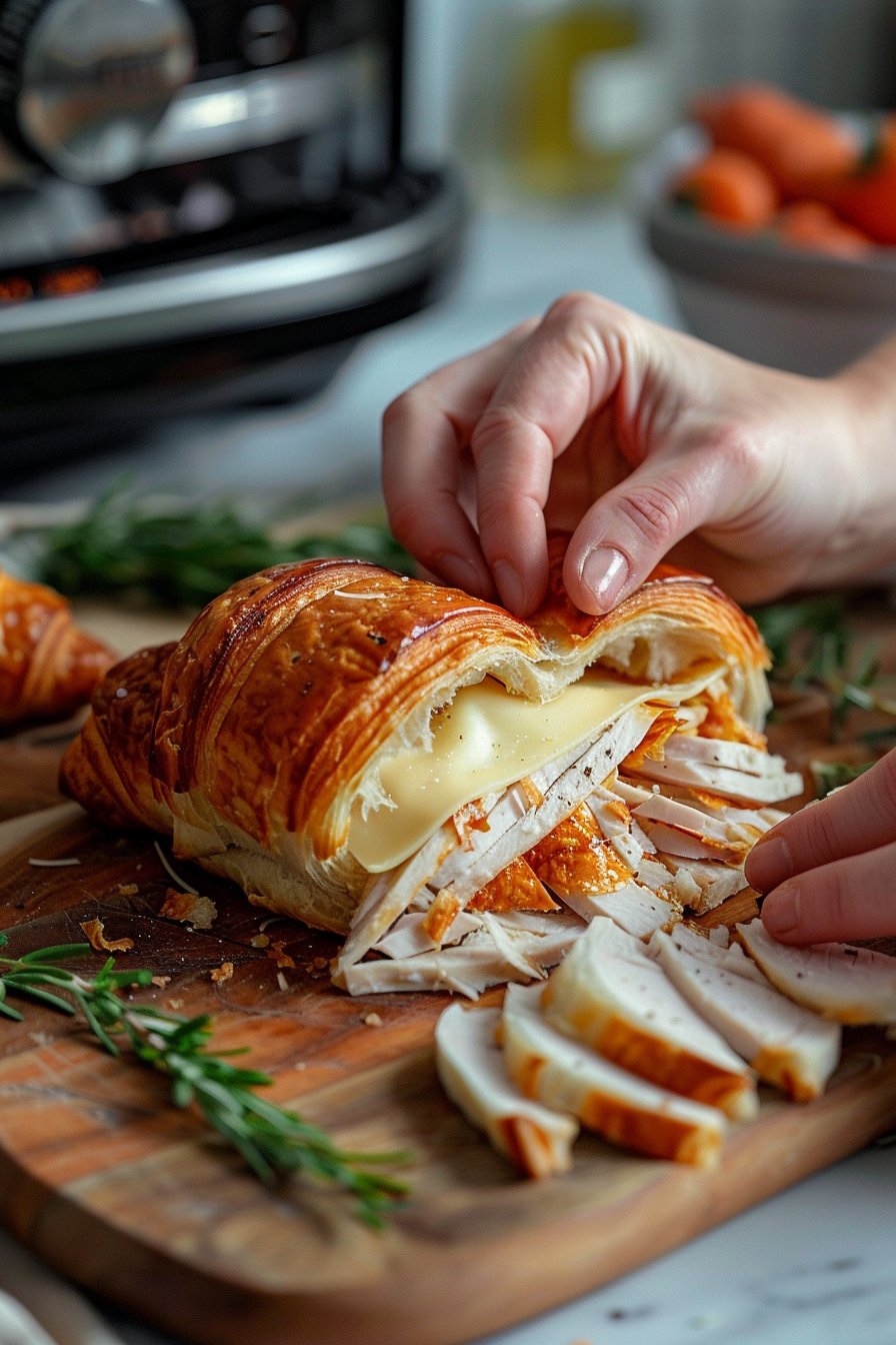 Air Fryer Croissants process image