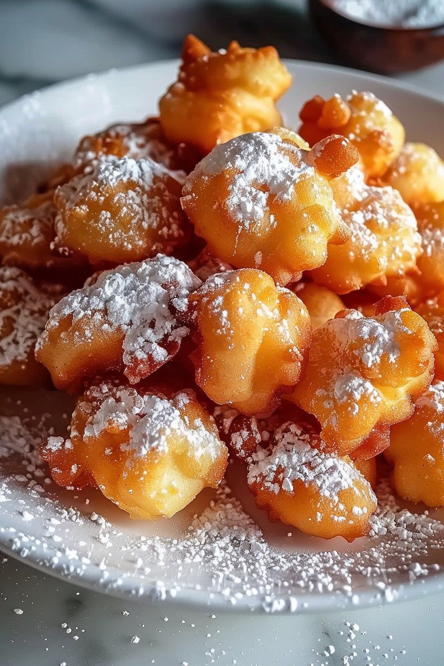 Funnel Cake Bites Air Fryer Style serving image