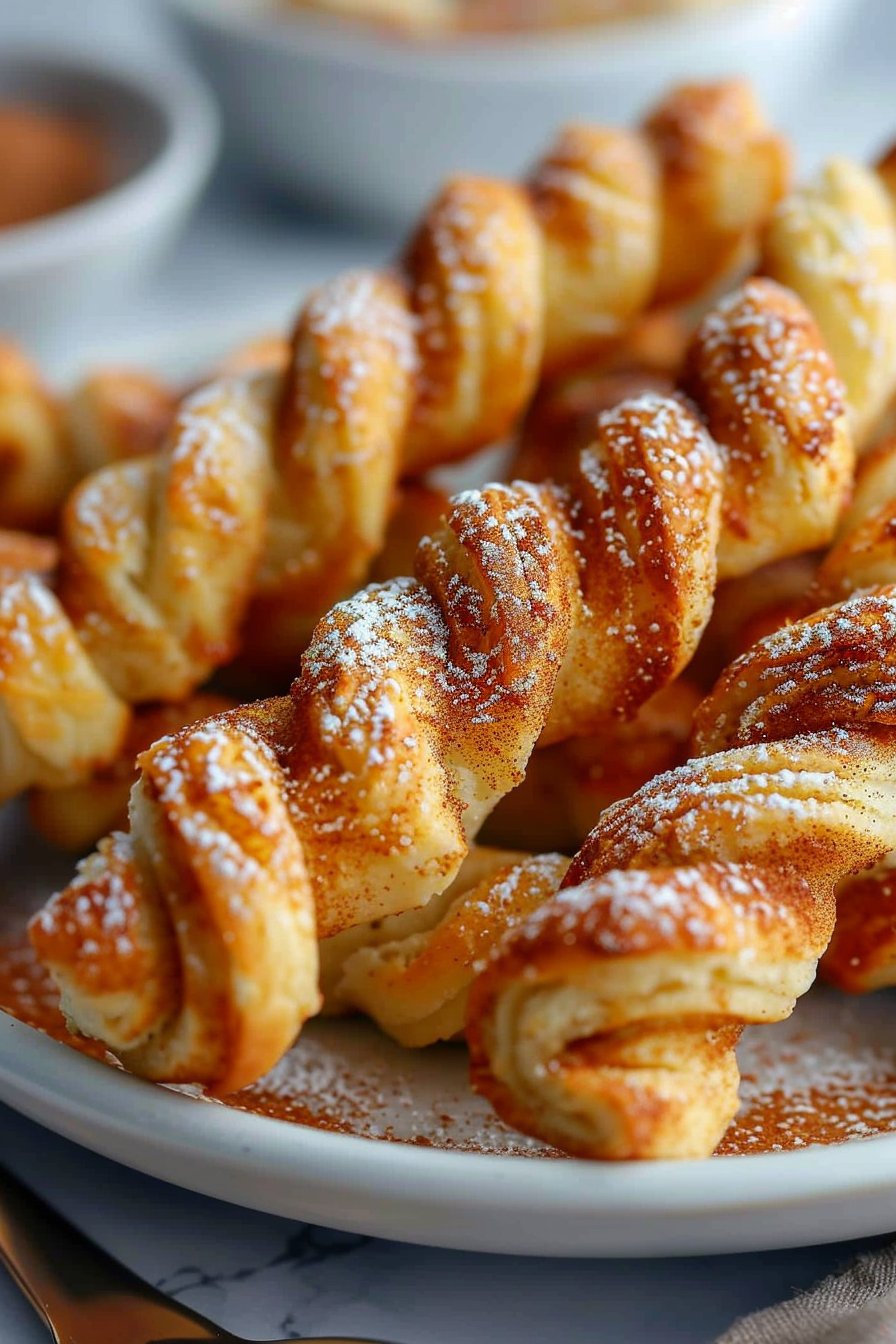 Air Fryer Cinnamon Twists serving image