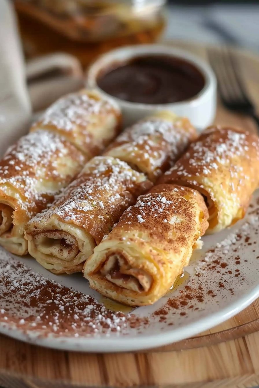 Irresistible Air Fryer Nutella French Toast Roll Ups for a Sweet Breakfast Treat serving image