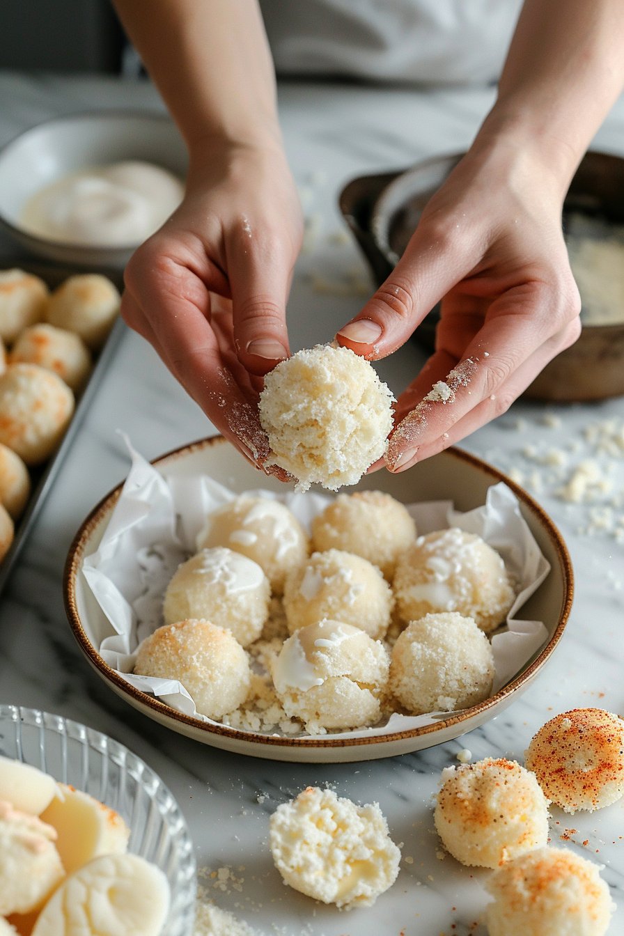 Air Fried Babybel Cheese process image