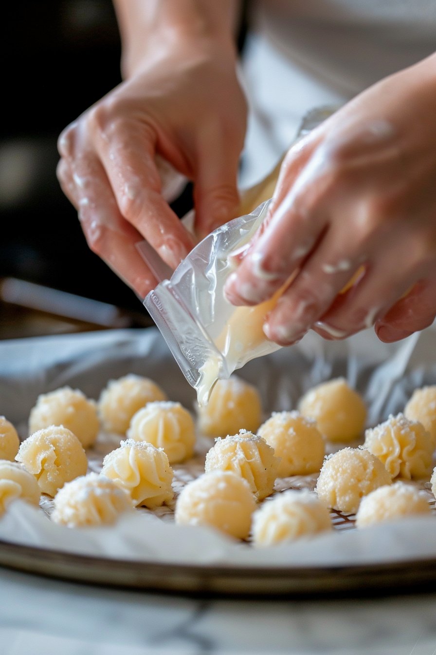 Funnel Cake Bites Air Fryer Style process image