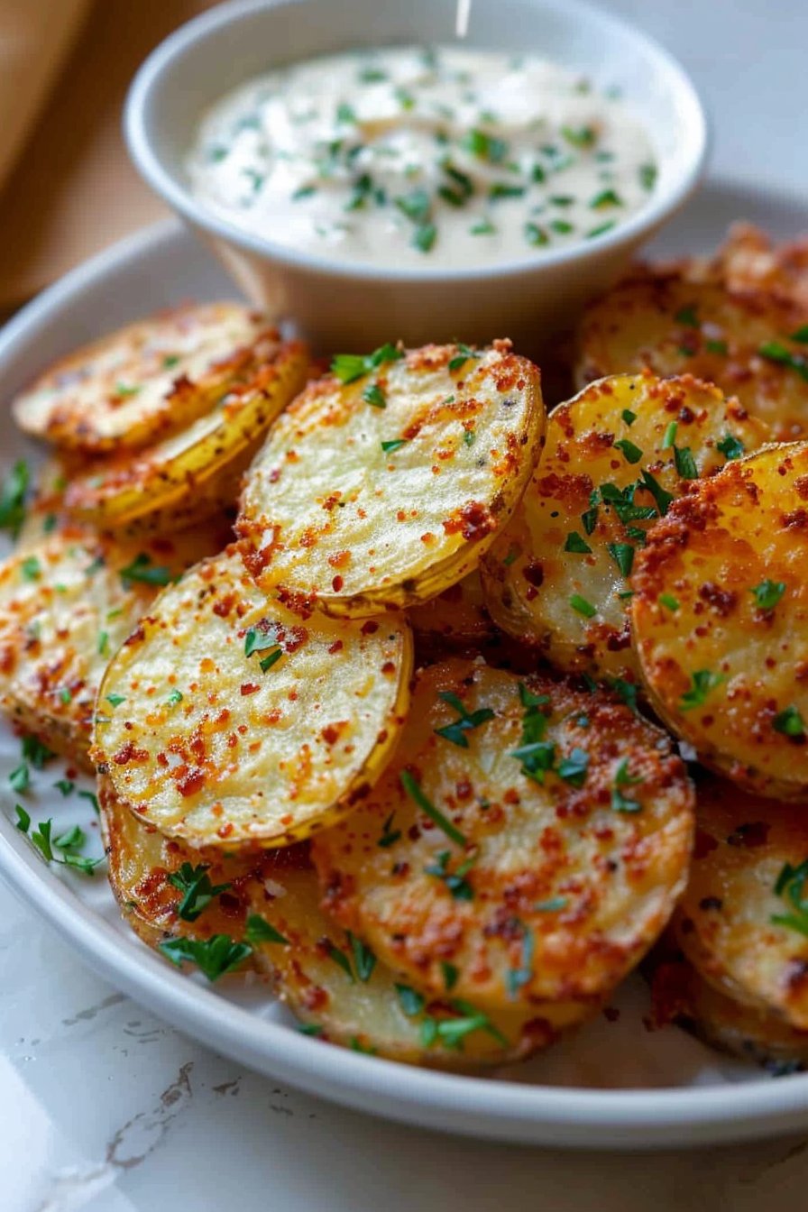 15-Minute Air Fryer Sliced Potatoes: Crispy Perfection Every Time serving image