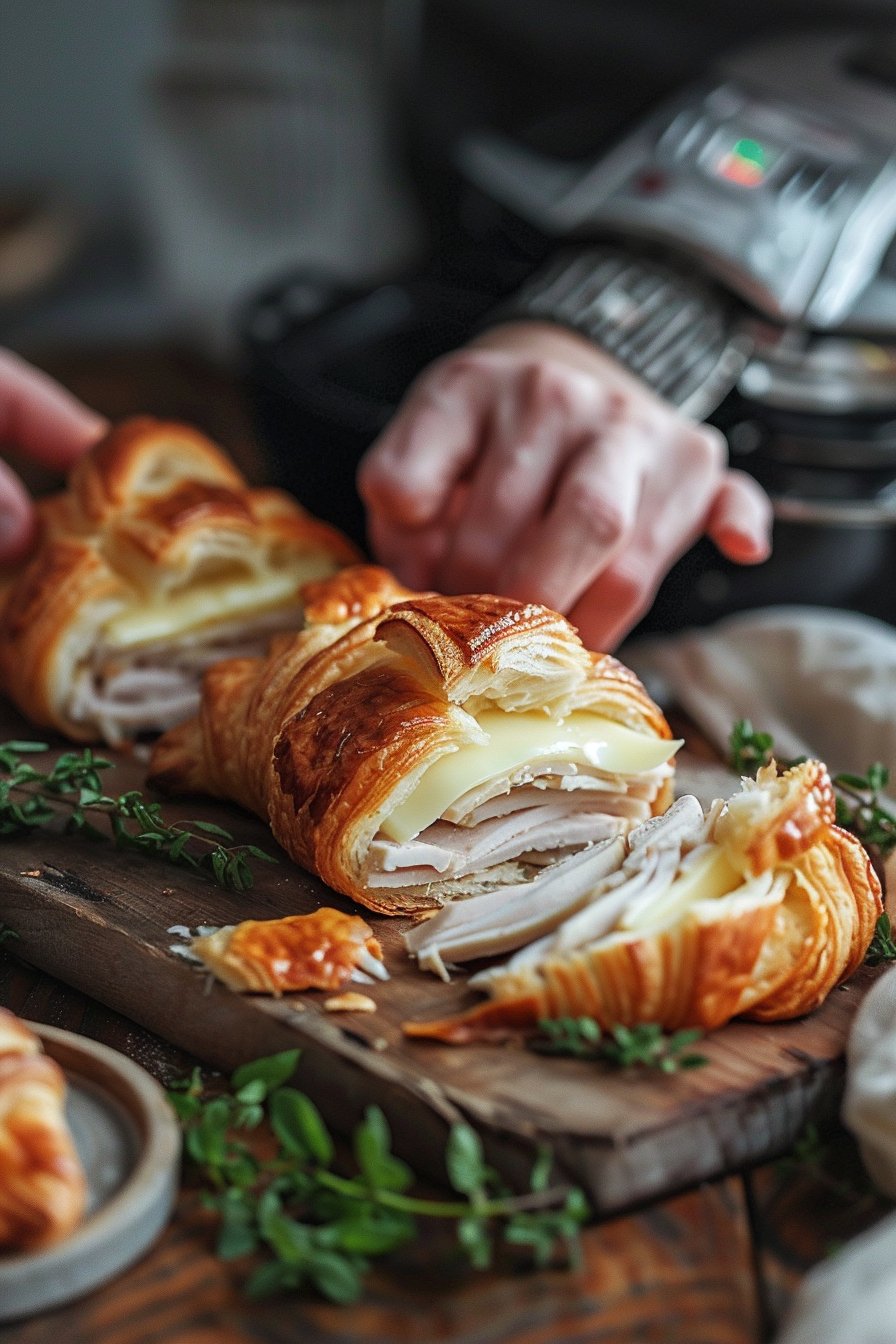 Air Fryer Croissants process image