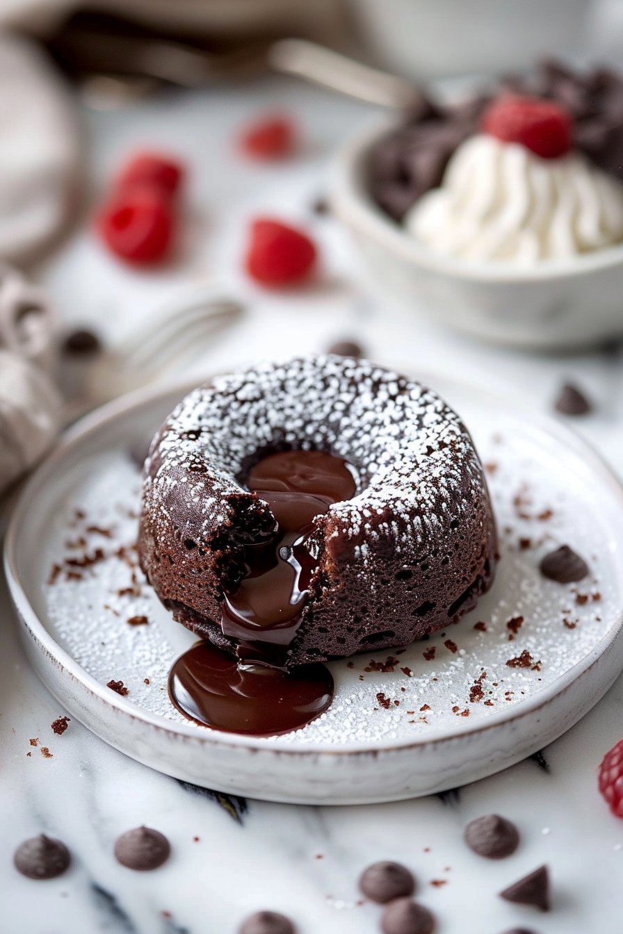Air Fryer Lava Cake serving