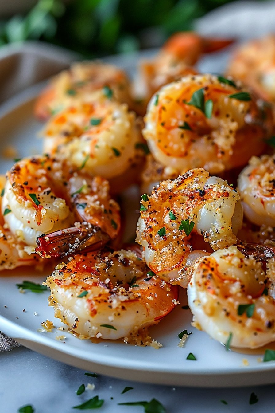 Air Fryer Garlic Parmesan Shrimp for Effortless Gourmet Flavor serving image
