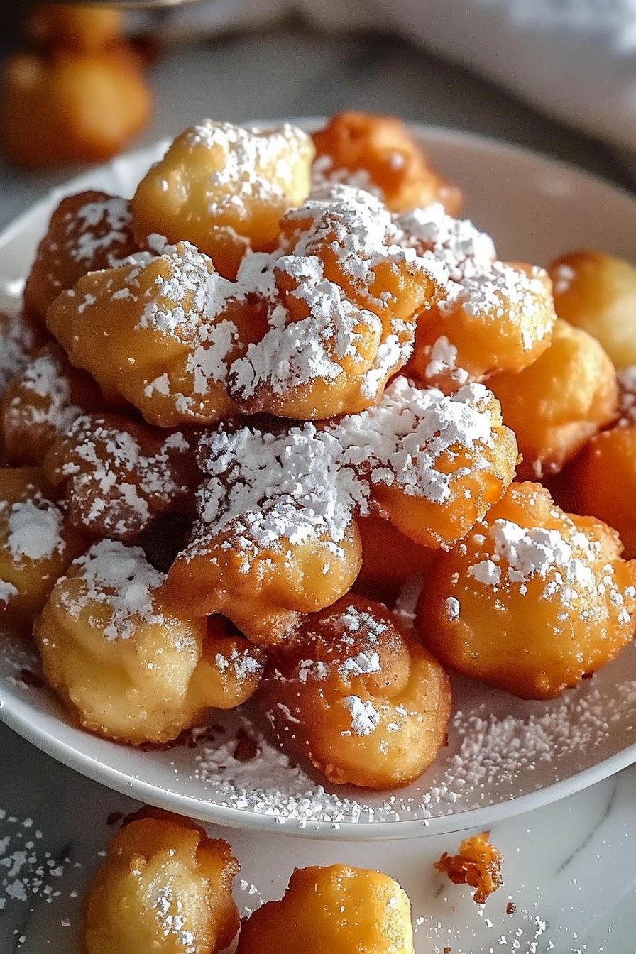 Funnel Cake Bites Air Fryer Style serving image