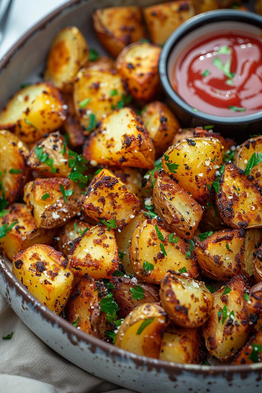 Air Fryer Crispy Potatoes serving image