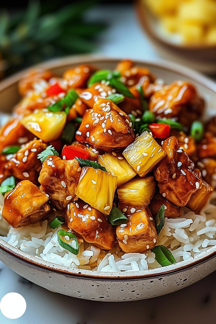 Pineapple Chicken and Rice serving image