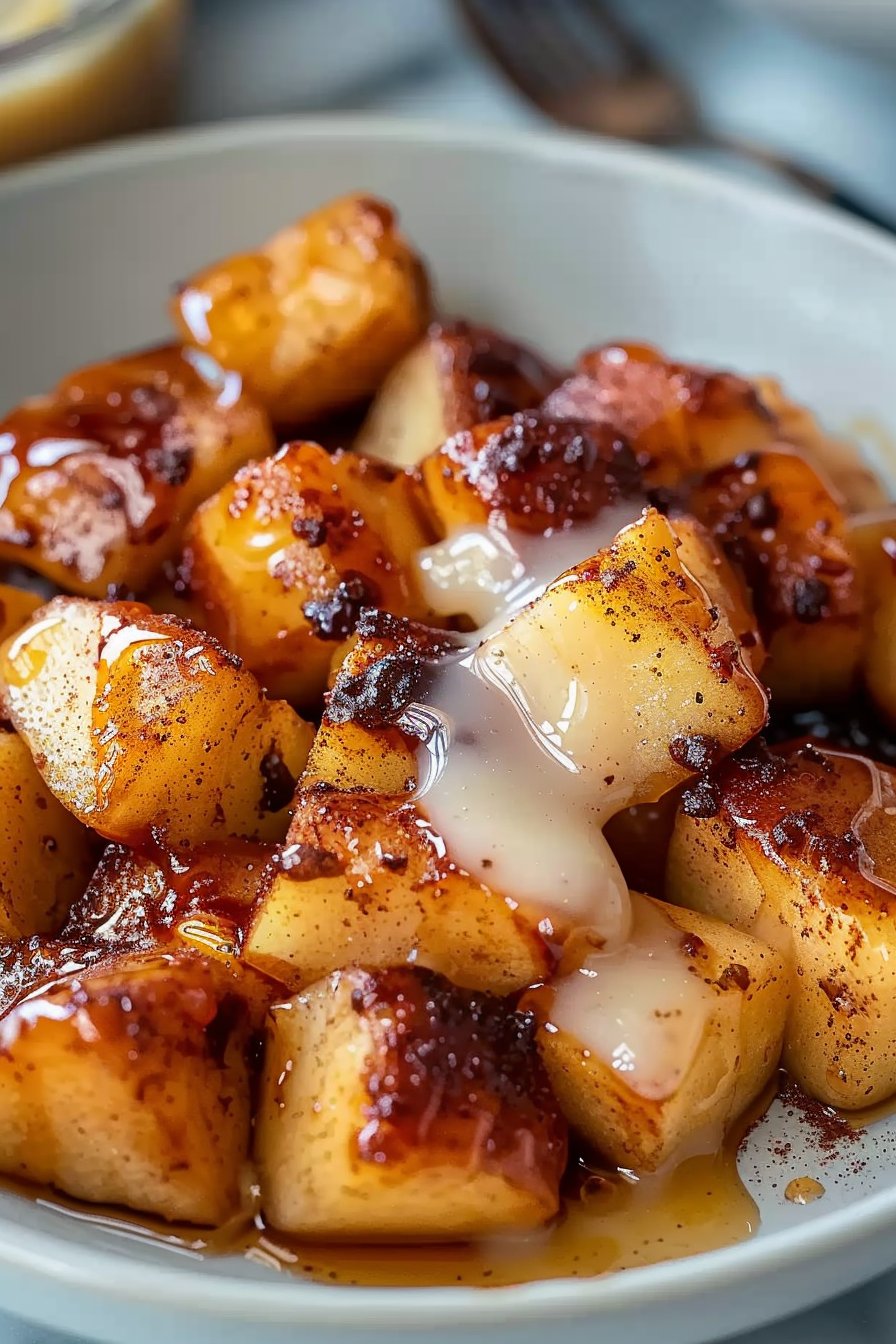 Crispy Air Fryer Apples with Cinnamon - A Healthy Delight serving