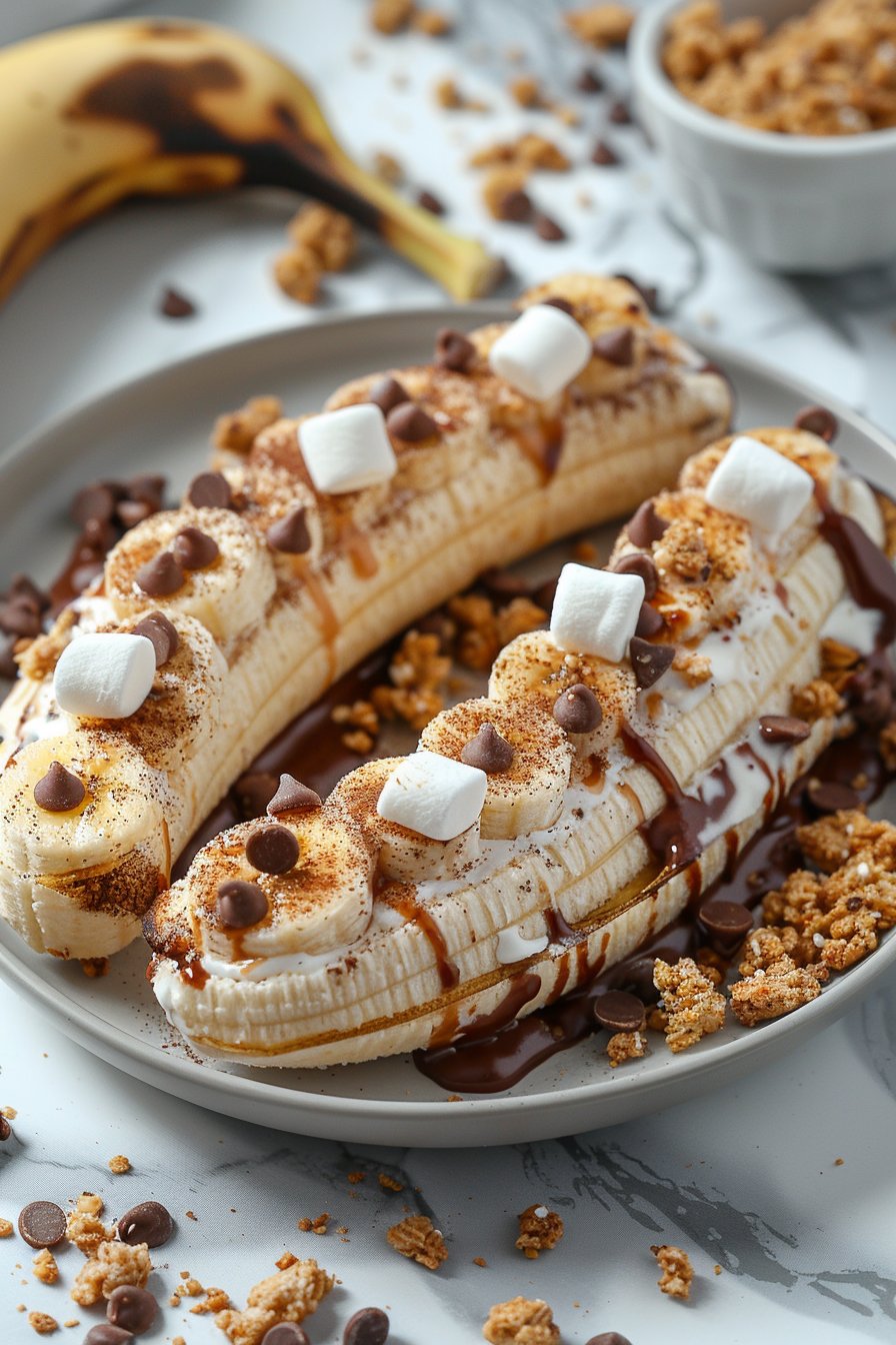 Air Fryer Banana Boats serving image