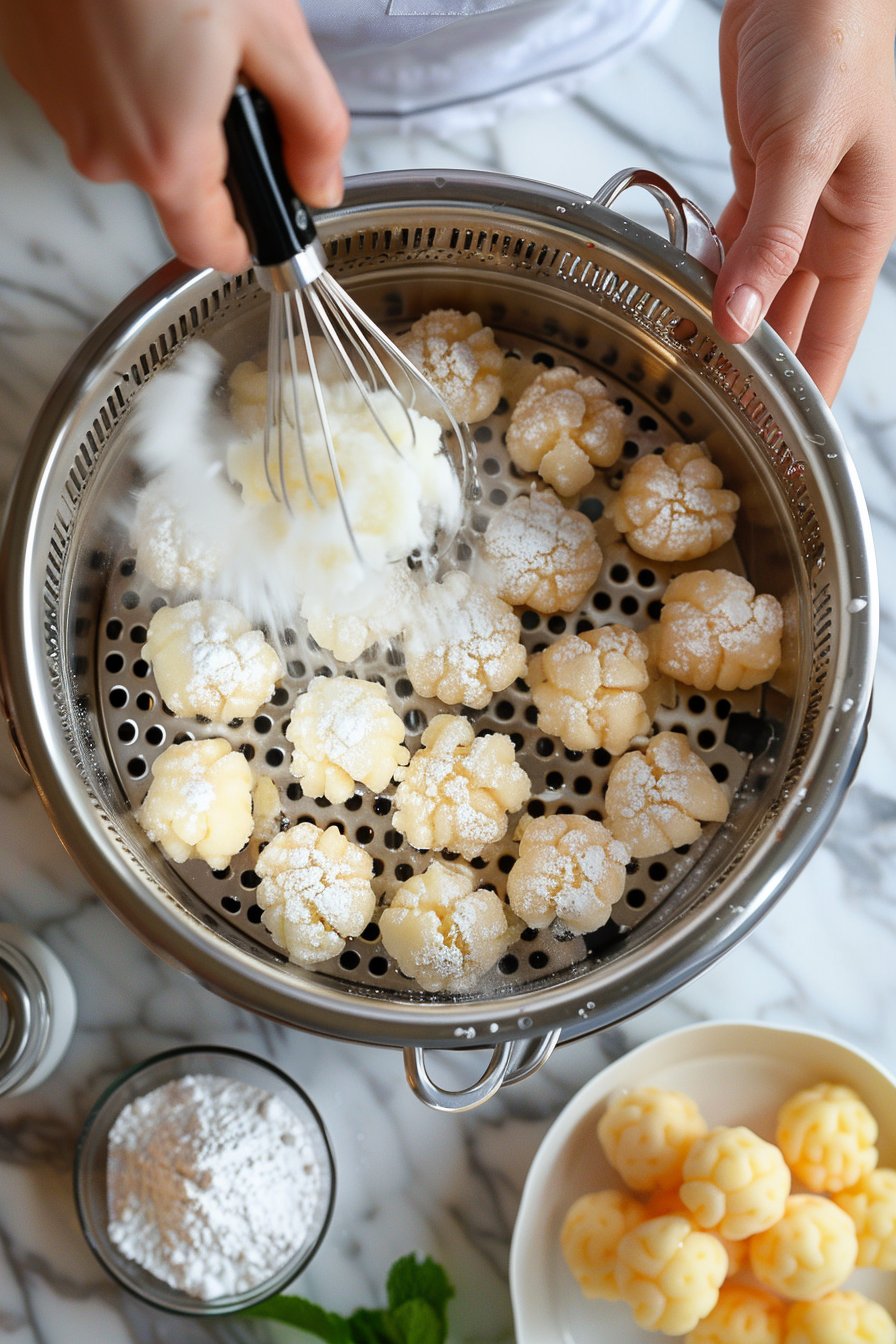 Funnel Cake Bites Air Fryer Style process image